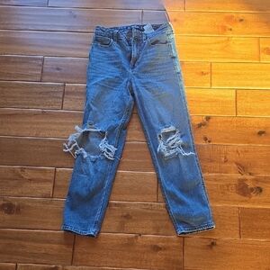 Hollister Blue Distressed Boyfriend Jeans